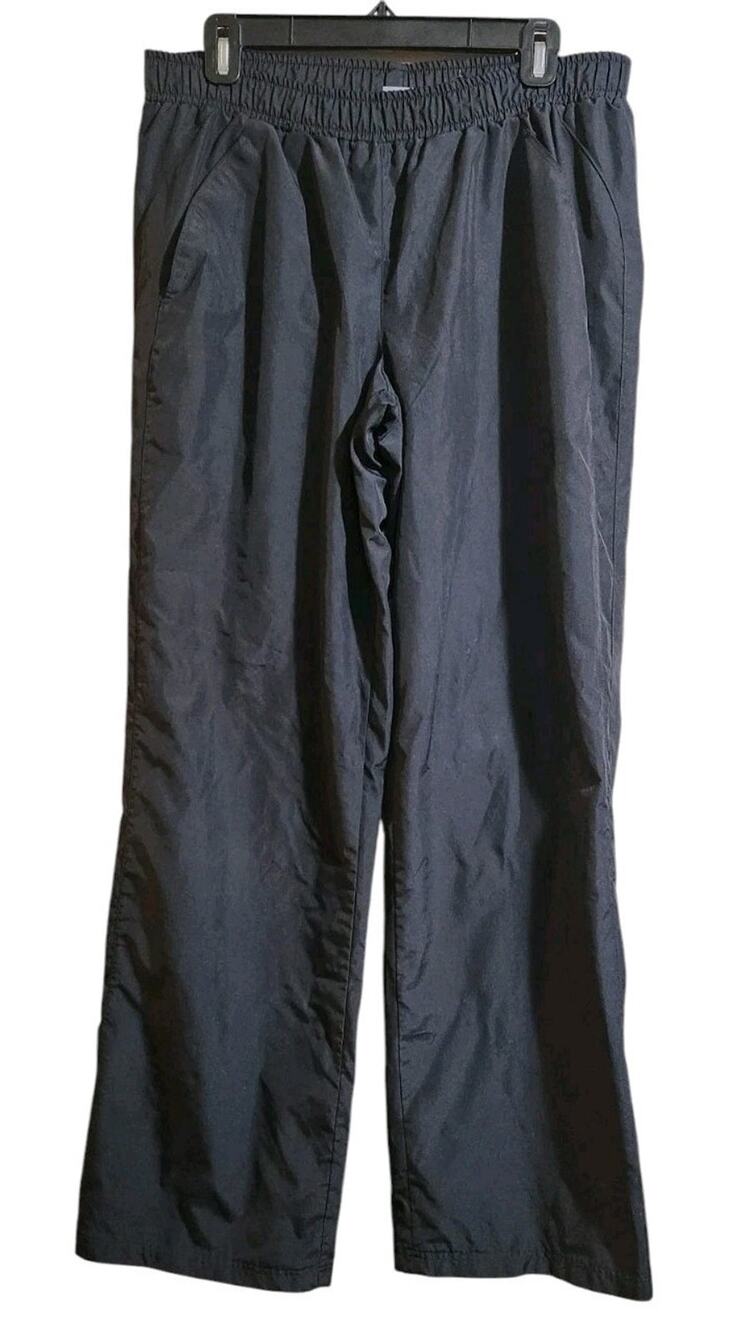 Champion Women’s Black Windbreaker Track Athletic Warm Up Pants Small Ankle Zip